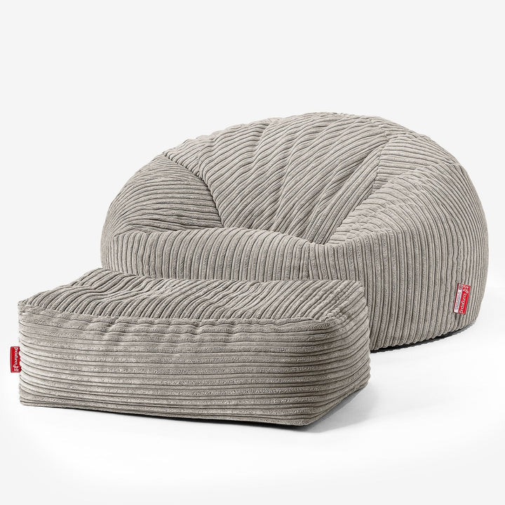 Sitzsack Sofa - Cord Nerzfarben 02