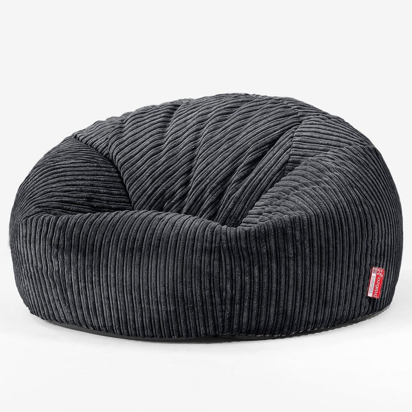 Sitzsack Sofa - Cord Schwarz 01