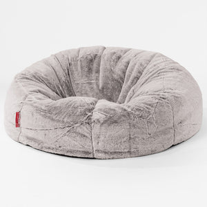 Sitzsack Sofa - Kaninchen Kunstfell Hellgrau