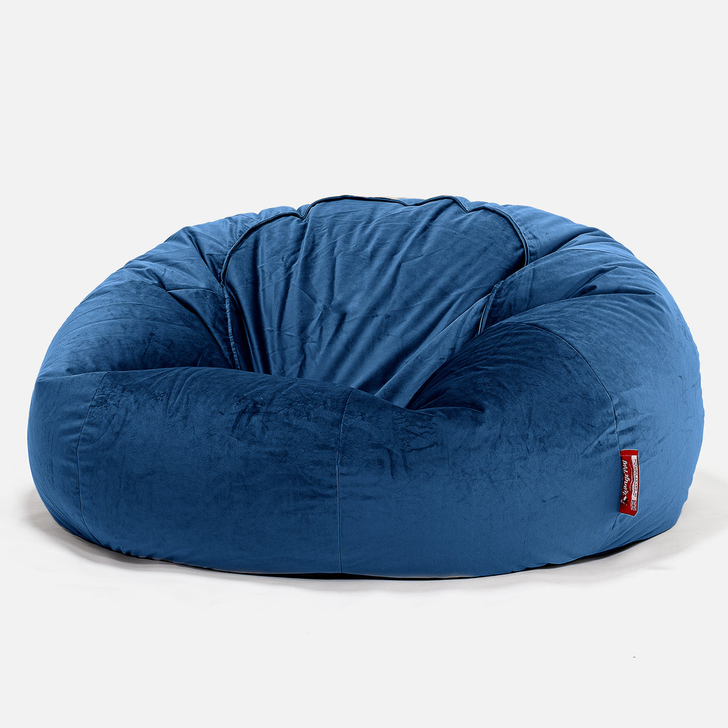 Sitzsack Sofa - Samt Marineblau 01