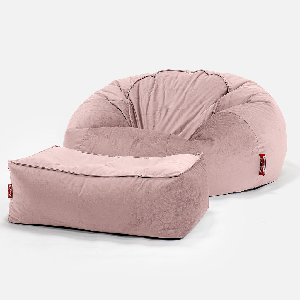 Sitzsack Sofa - Samt Pink 02