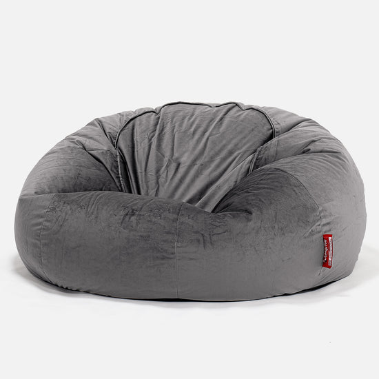 Sitzsack Sofa - Samt Schiefergrau 01
