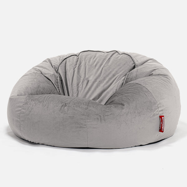 Sitzsack Sofa - Samt Silber 01