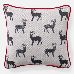 Dekokissen / Sofa Kissenbezug 47 x 47cm - Gestrickte Stag