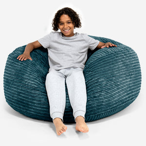 Super Bequemer Riesen Kindersitzsack 6-14 Jahre - Cord Blaugrün