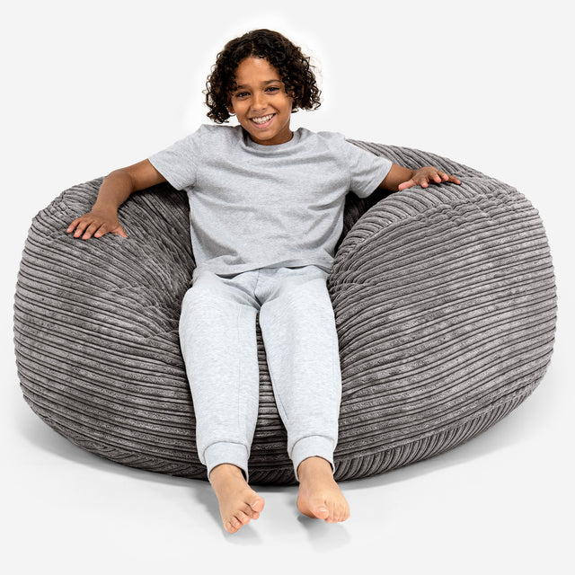 Super Bequemer Riesen Kindersitzsack 6-14 Jahre - Cord Schiefergrau 01