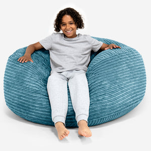 Super Bequemer Riesen Kindersitzsack 6-14 Jahre - Cord Türkis