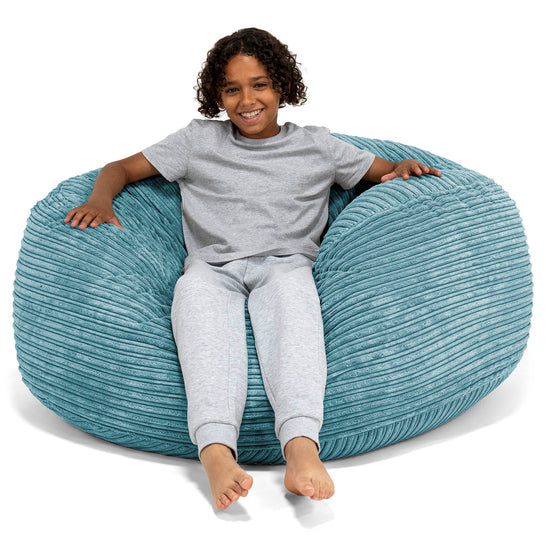 Super Bequemer Riesen Kindersitzsack 6-14 Jahre - Cord Türkis 01