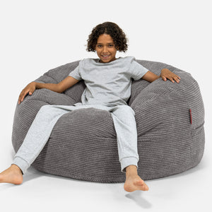 Super Bequemer Riesen Kindersitzsack 6-14 Jahre - Pom-Pom Anthrazit