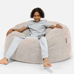Super Bequemer Riesen Kindersitzsack 6-14 Jahre - Pom-Pom Creme