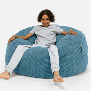 Super Bequemer Riesen Kindersitzsack 6-14 Jahre - Pom-Pom Türkis
