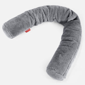 Seitenschläferkissen XXL - Teddy Kunstfell Dunkelgrau