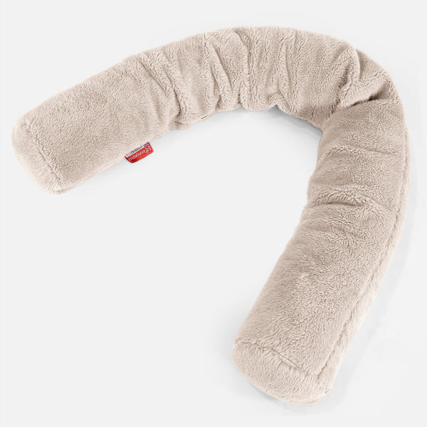 Seitenschläferkissen, CloudSac Latexflocken-Mischung - Teddy Kunstfell Nerzfarben 01