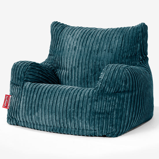 Sitzsack Sessel für Teenager 6-14 Jahre - Cord Blaugrün 02