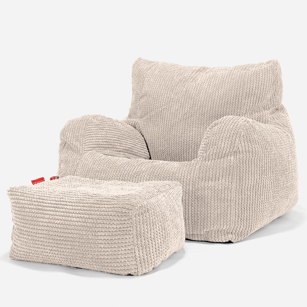 Sitzsack Sessel für Teenager 6-14 Jahre - Pom-Pom Creme 03