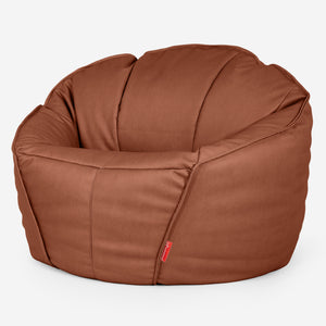 Ultimative Klassischer Gaming Sitzsack - Veganes Leder Kastanienbraun