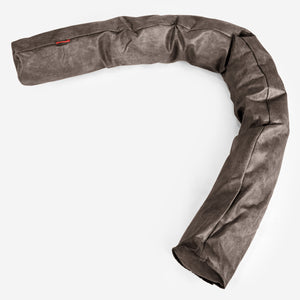 Seitenschläferkissen XXL - Vintage Leder Schiefergrau