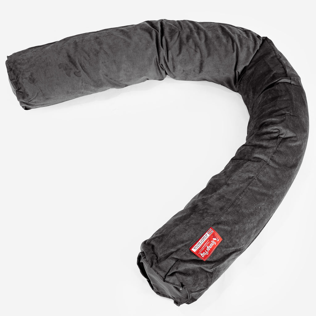 Seitenschläferkissen, CloudSac Latexflocken-Mischung - Waffelgewebe Schiefergrau 01