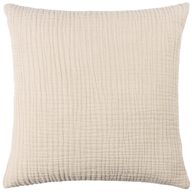 Musselin-Knitterbaumwoll-Kissenbezug 45 x 45 cm - Creme 01