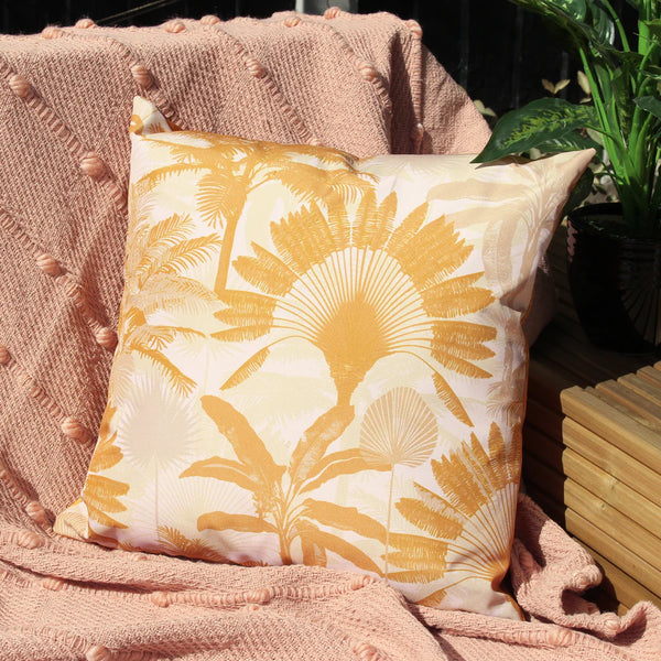 Outdoor Dekokissen / Sofa Kissenbezug 43 x 43cm - Palmen-Druck Fabric Close-up Image