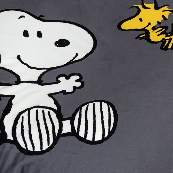 Snoopy Junior Flexiforma Kinder Sitzsackstuhl 2-14 Jahre - Woodstock Fabric Close-up Image
