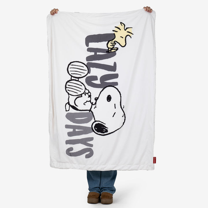 Snoopy Kuscheldecke / Tagesdecke - Faulenzen 01