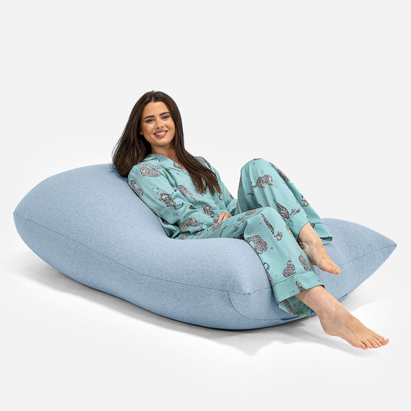 Grande XL Sitzsack - Elastische Baumwolle Baby Blau 01
