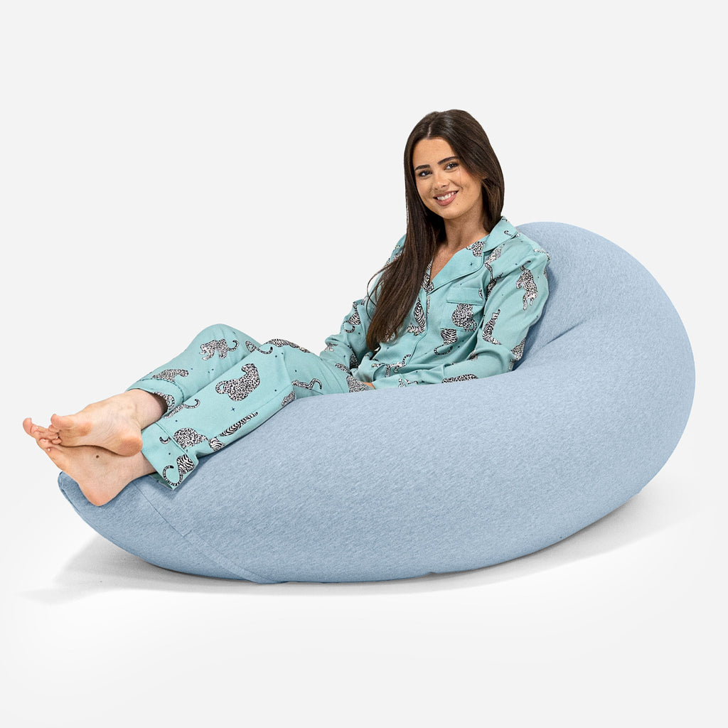 Grande XL Sitzsack - Elastische Baumwolle Baby Blau 02