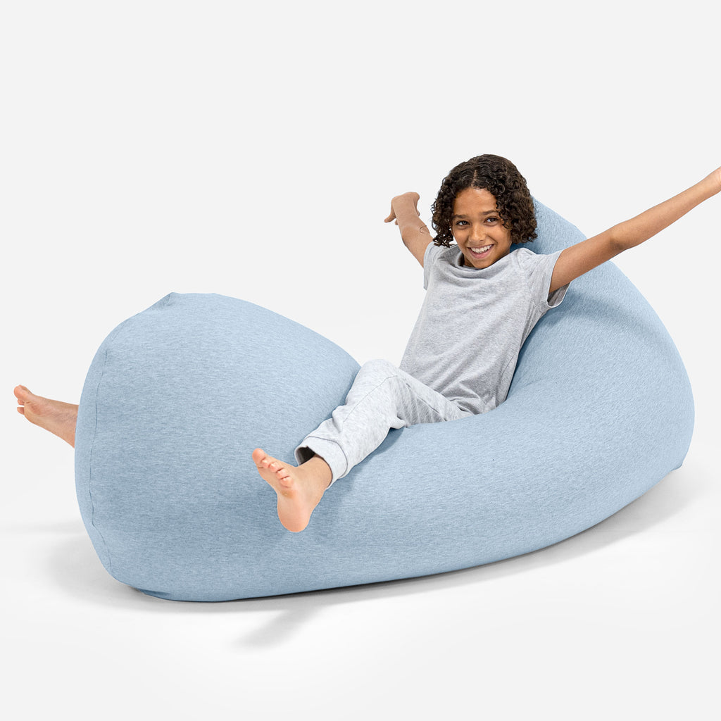 Grande XL Sitzsack - Elastische Baumwolle Baby Blau 05