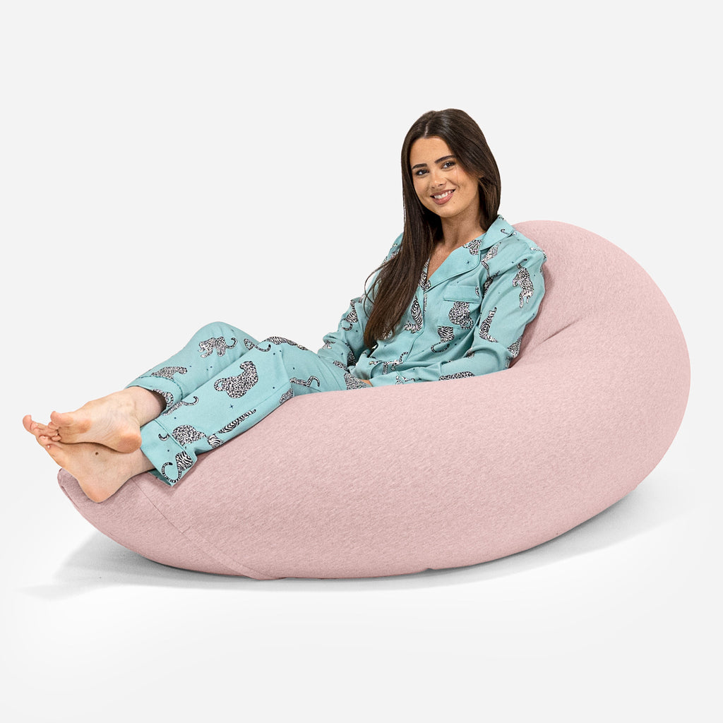 Grande XL Sitzsack - Elastische Baumwolle Baby Pink 02