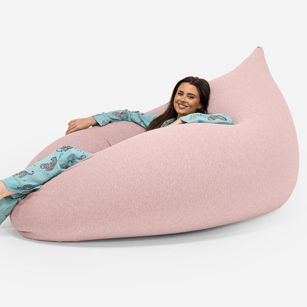 Venti XXL Riesen Sitzsack - Elastische Baumwolle Baby Pink 01