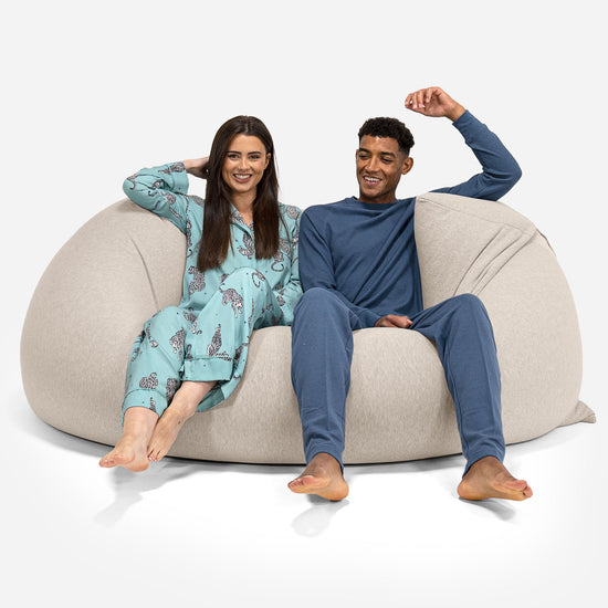 Venti XXL Riesen Sitzsack - Elastische Baumwolle Nerzfarben 04