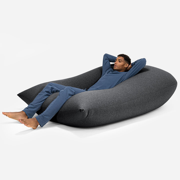 Venti XXL Riesen Sitzsack - Elastische Baumwolle Schiefergrau 02
